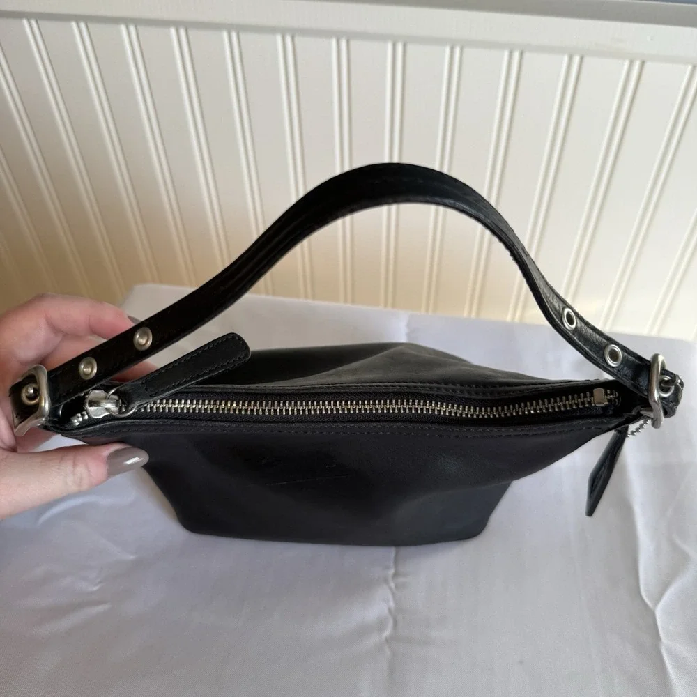 Coach Black Leather Hobo Shoulder Bag - Picture 6 of 14